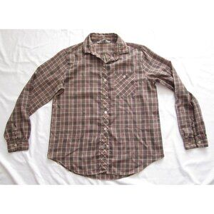 Vtg Women Felice Polyester/Cotton Plaid Long Sleeve Shirt Sz 14 (WB290)